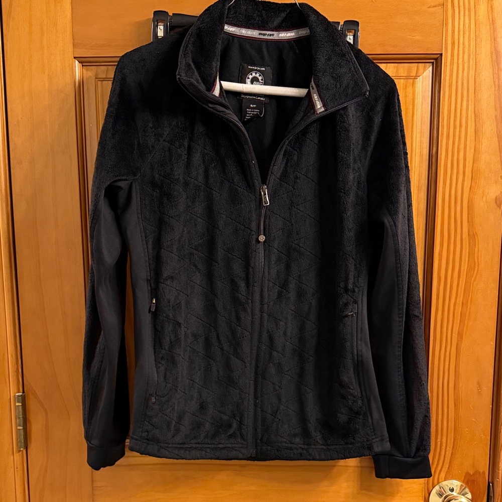 Ski Doo Black Fleece Zip-Up Jacket. Size Small